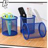 2 pcs Round Storage Tube Metal Desktop Organizer Lightweight Pen Holder  Stationery Storage
