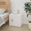 816692 vidaXL Bedside Table High Gloss White 50x39x47 Cm
