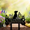 Pet Grave Markers Dog, Metal Pet Metal Memorial Garden Stake, Pets Waterproof Grave Stakes Plaque, Pet Headstone Garden Memorial Graves, Metal Dog