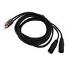 Dual XLR to Dual AV Cable Male to Male HiFi Sound XLR to AV Cord for Amplifier Mixing Console