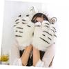 SAFIGLE 1 Piece Cat Gloves, Creative Animal Palm Gloves, Wolf Stuffed Animal Costume, Panda Plush Toy, Plush Palm Gloves, Paw Gloves, Simulation