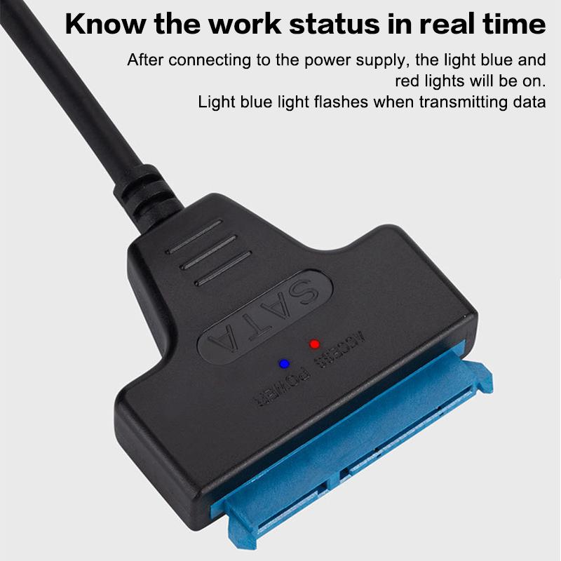 Sata To Usb 3.0/Type-C/2 In 1 Usb3.0 Type-C Cable Up To 6 Gbps For 2.5 Inch External Hdd Ssd Hard Drive Sata 3 22 Pin Adapter