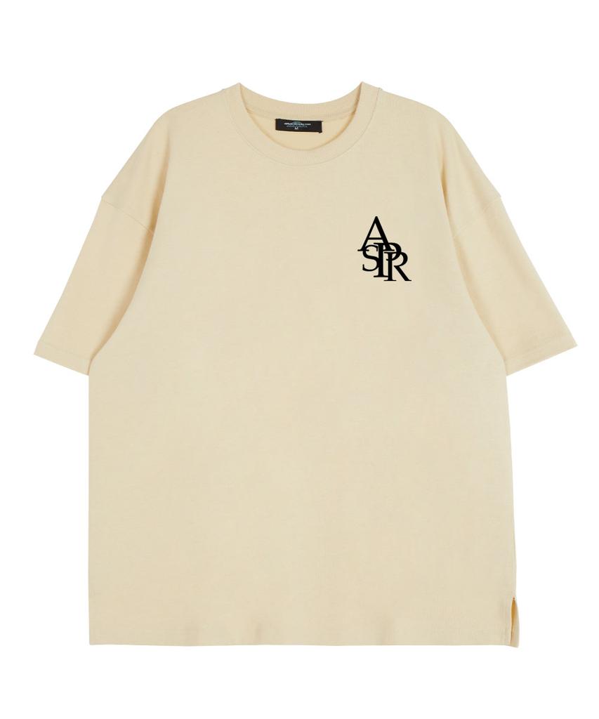 ASTRAL PROJECTION Symbol Logo Round Neck 15-Count Cotton Short Sleeve T-Shirt_Butter