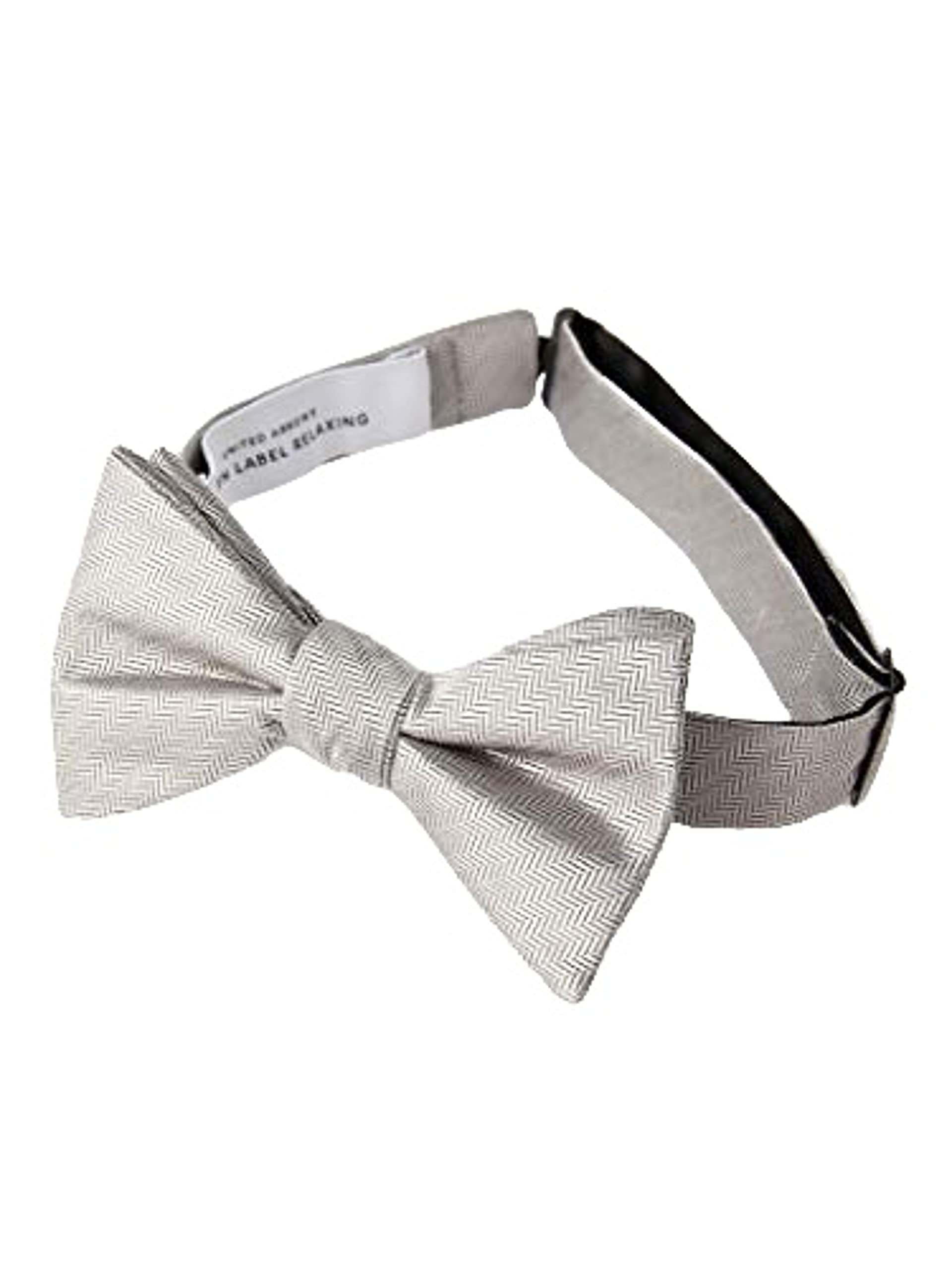 [UNITED ARROWS Green Label Relaxing] Mini Herringbone Solid Bow Tie 31346992178 0700 SILVER(07) FREE