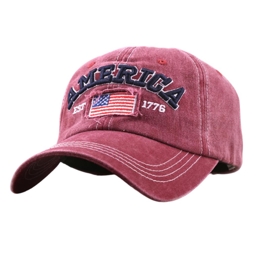 Embroidered American Independence Day Flag Baseball Cap Unisex Patriotic-Themed Fashion Casual Outdoor Sun Visor Hat