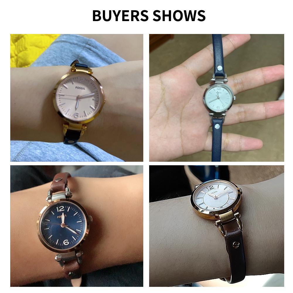 Genuine Leather Bracelet Strap Women Fashion Watchband 8mm Wristband for Fossil ES4340 4119 4000 3745 3861 4026 3862 Watch Band