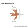 Creative Small Wooden Swallow Pendant - Stylish Wall Decoration for Milk Tea Shops