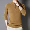 Men's 100% Wool Half-Zip Turtleneck Sweater
