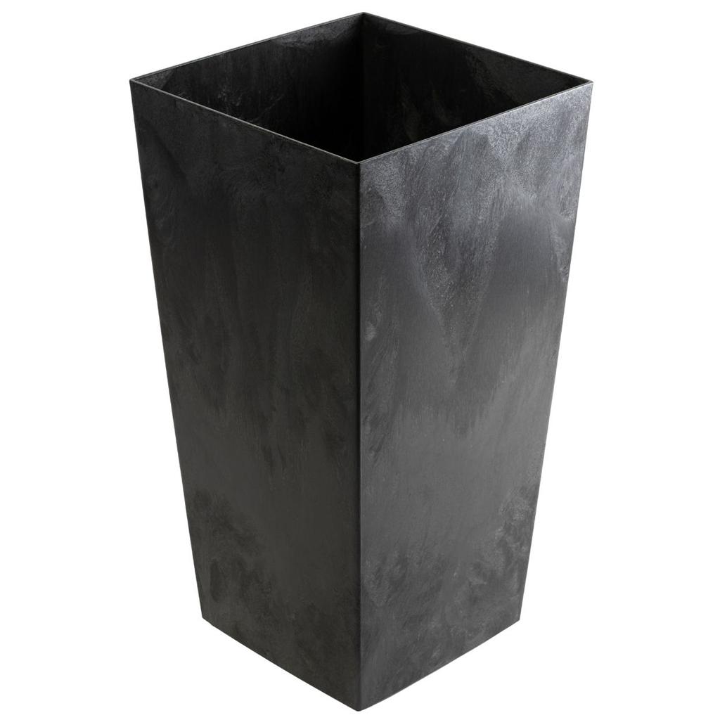 Set of Large Modern Black Concrete Flower Pots 3 Pcs