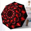 1pc Floral Mandala Automatic Open/Close Umbrella, Portable Folding Umbrella, Compact Travel Umbrella For147
