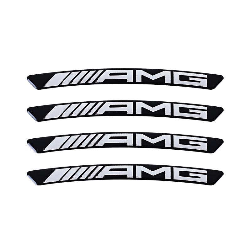 GLC GLB 4pcs AMG Emblem Car Wheel Sticker Rims Cover Decal Accessories For  Mercedes Benz Brabus Smart Maybach W204 GLC CLA W20
