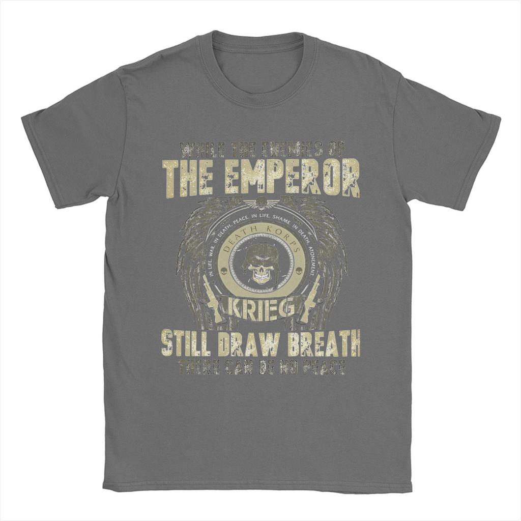 Casual KRIEG W-Warhammer 40k T-Shirt Men Round Neck Pure Cotton T Shirts Short Sleeve Tee Summer Clothing