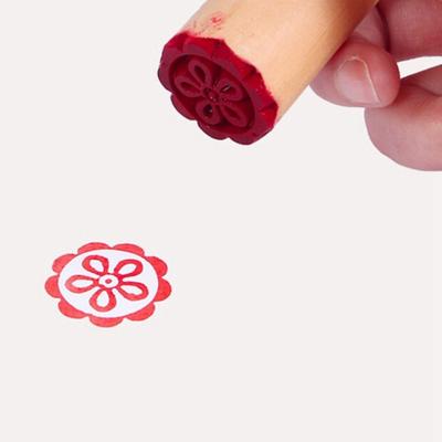 Wood Flower Shaped Hand Pressure DIY Traditional Chinese Pastry Tools Cookie Moulds Dessert Seal Stamp Bakeware Moon Cake Mold
