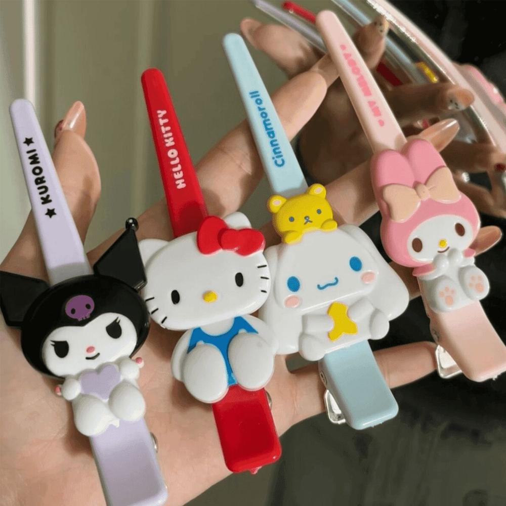 Sanrio Hello Kitty Hair Clip Cute Cartoon Pink Hairpin Girls Fashion Barrettes Bangs Clip Women Hair Accessories Jewelry Gifts