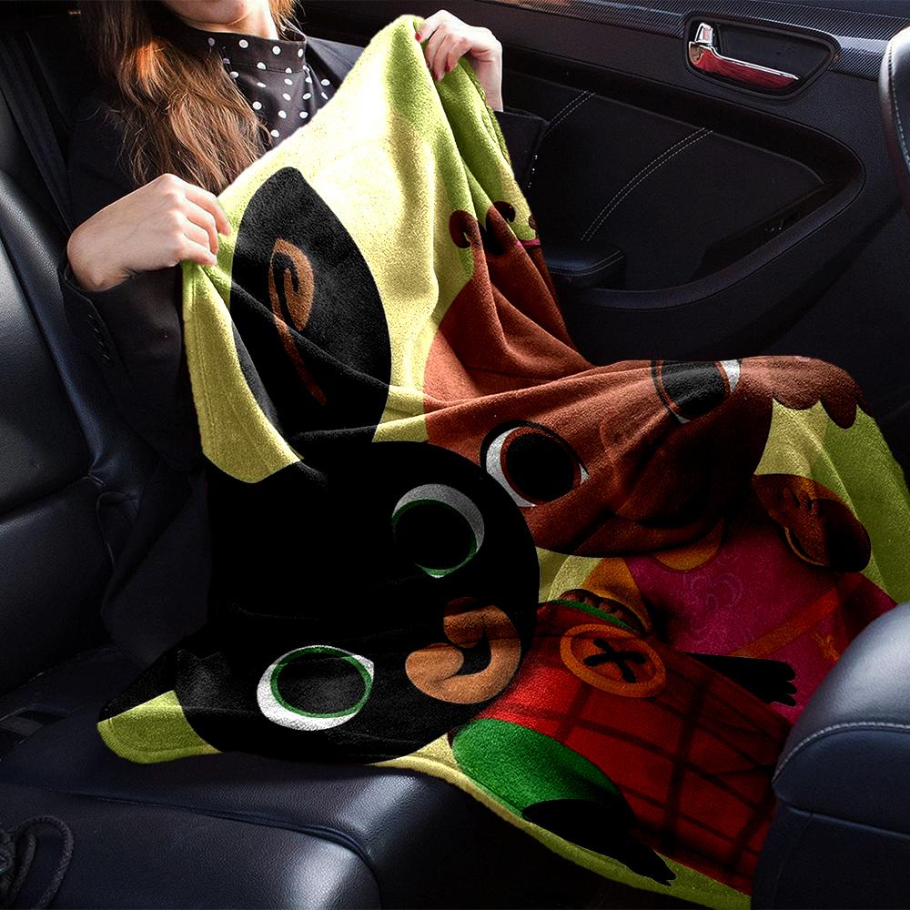 Bing Theme Printed Blanket - Perfect for Couch, Bed, Travel & Outdoor Use | Machine Washable, Cozy & Durable.