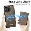 For iPhone 14 Pro Max Magnetic Case CASEME ME80 Series Leather PC TPU Phone Cover with Detachable Wallet