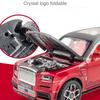 1:24 Rolls Royce Cullinan Masory Phantom Car Model Toy Alloy Body Diecast Metal SUV Models Simulation Sound Light Kids Presents