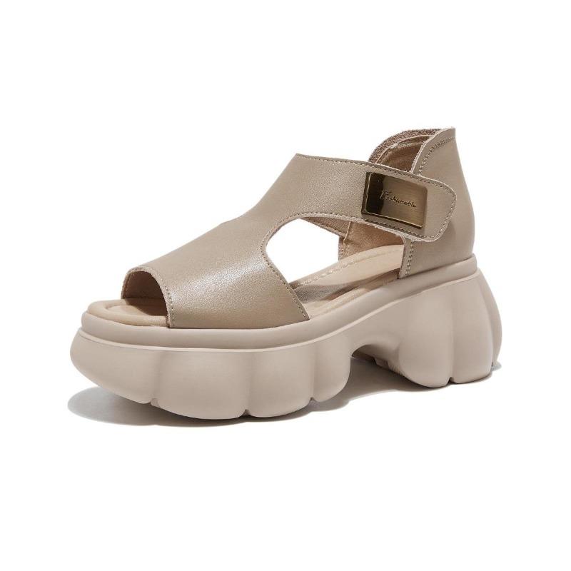 Scarpe Estive Donna 2026 Sandali con Zeppa Suola Spessa Marca di Moda Sandali con Tacco Alto Donna 4,5 cm