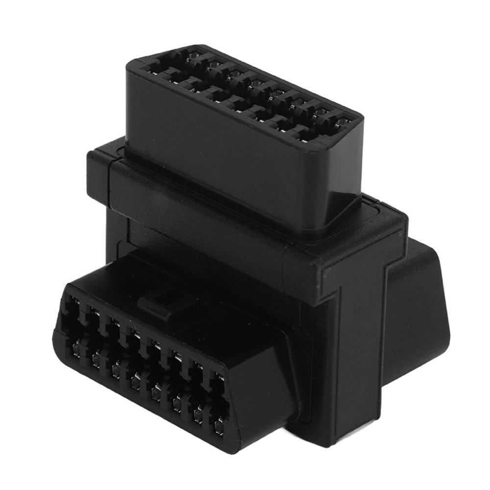 New OBD2 Adapter OBDII 16 Pin Male To 2 Female Plug Splitter Converter Connector