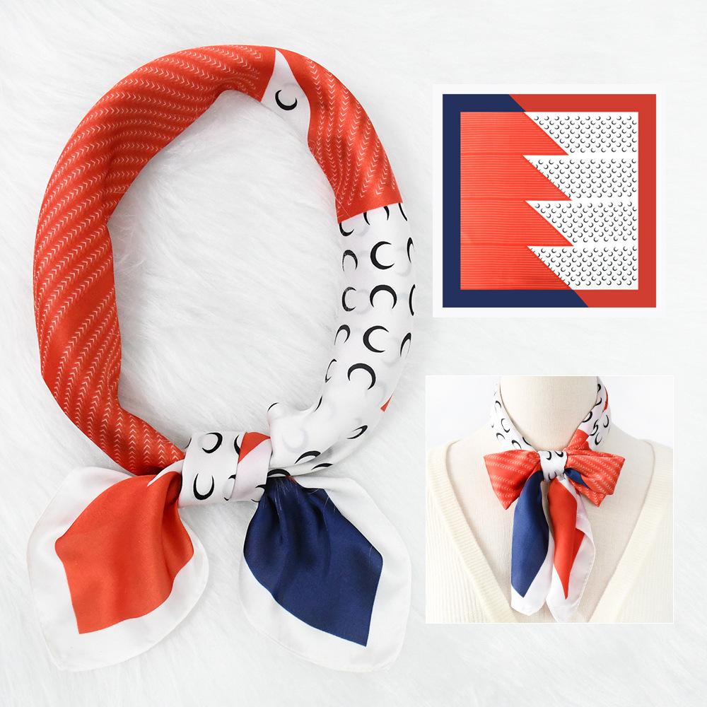 

Женский новый модный шелковый шарф с имитацией атмосферы, защитный шарф для шеи, весна, лето, осень, квадратный шарф 70*70CM красный