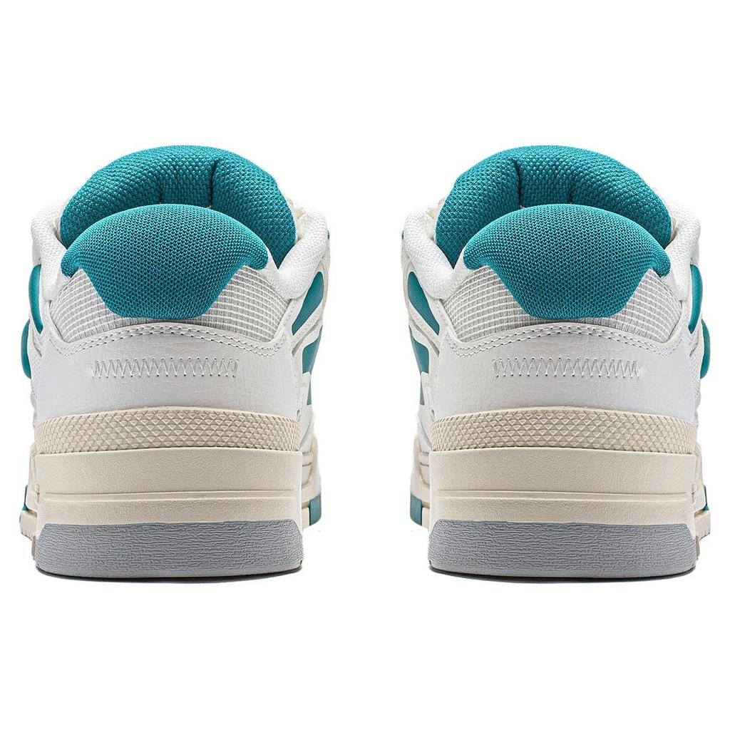 New LiNing Journey V2 Anti Slip And Wear Resistant Lightweight Low Top Skateboard Shoes Men's White Turquoise AGCT137-1