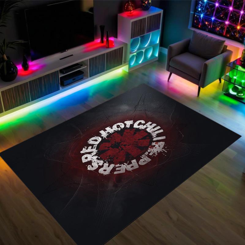 Red Hot Chili Peppers Design Crystal Velvet Carpet Cozy Non?Slip Printed Rug For Bedroom Living Room Entrance