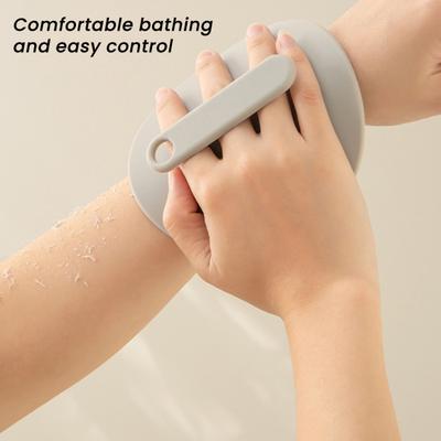 Silicone Bath Brush Silicone Gentle Exfoliating Three-Finger Anti-Slip Grip Body Scrubber Sensitive Skin Massage Tool