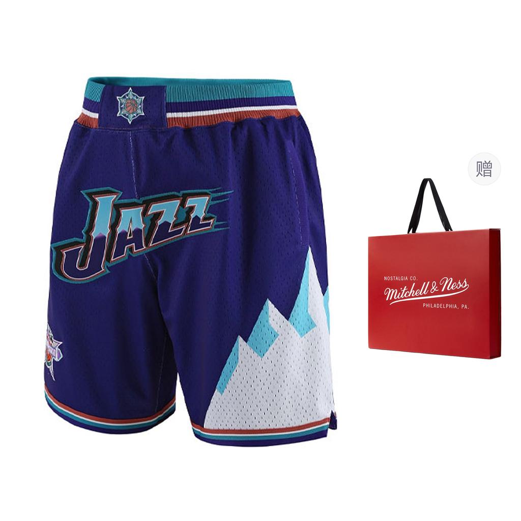 Mitchell & Ness X Just Don Basketball Shorts Unisex Blue SHORDL20020-UJAPURP96