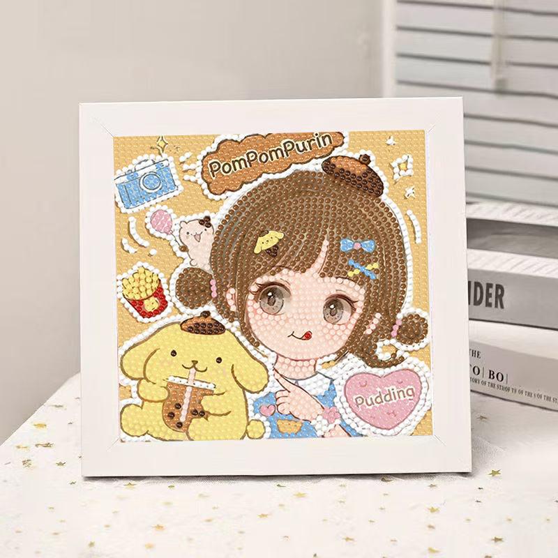 High-End Diamond Painting Diy Van Gogh Starry Sky Cat Creative Handmade Toy Table Decoration Diamond Painting With Frame