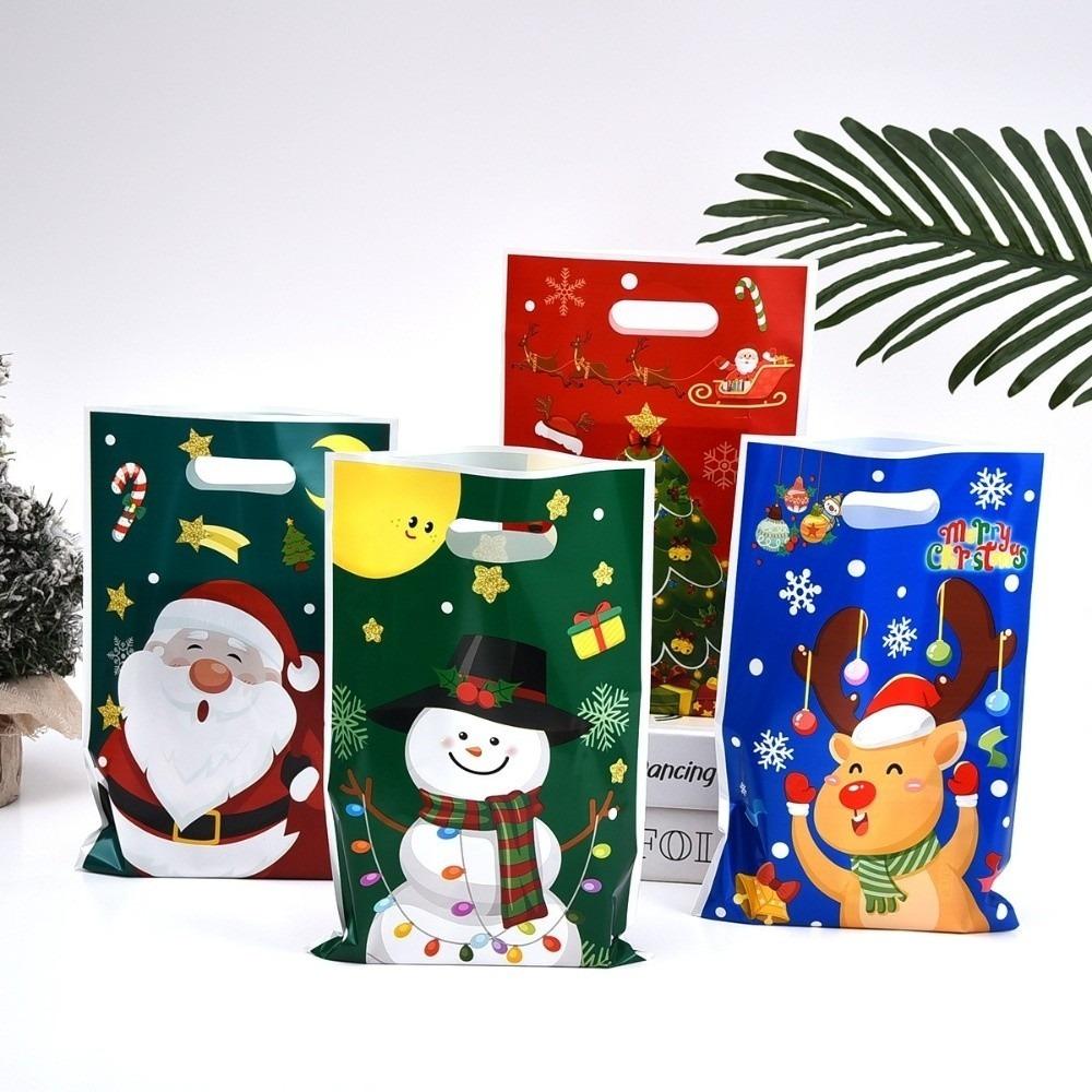 50pcs Cute Christmas Gift Bags Cookies Candy Handbags New Favor Bag  Christmas Decorations