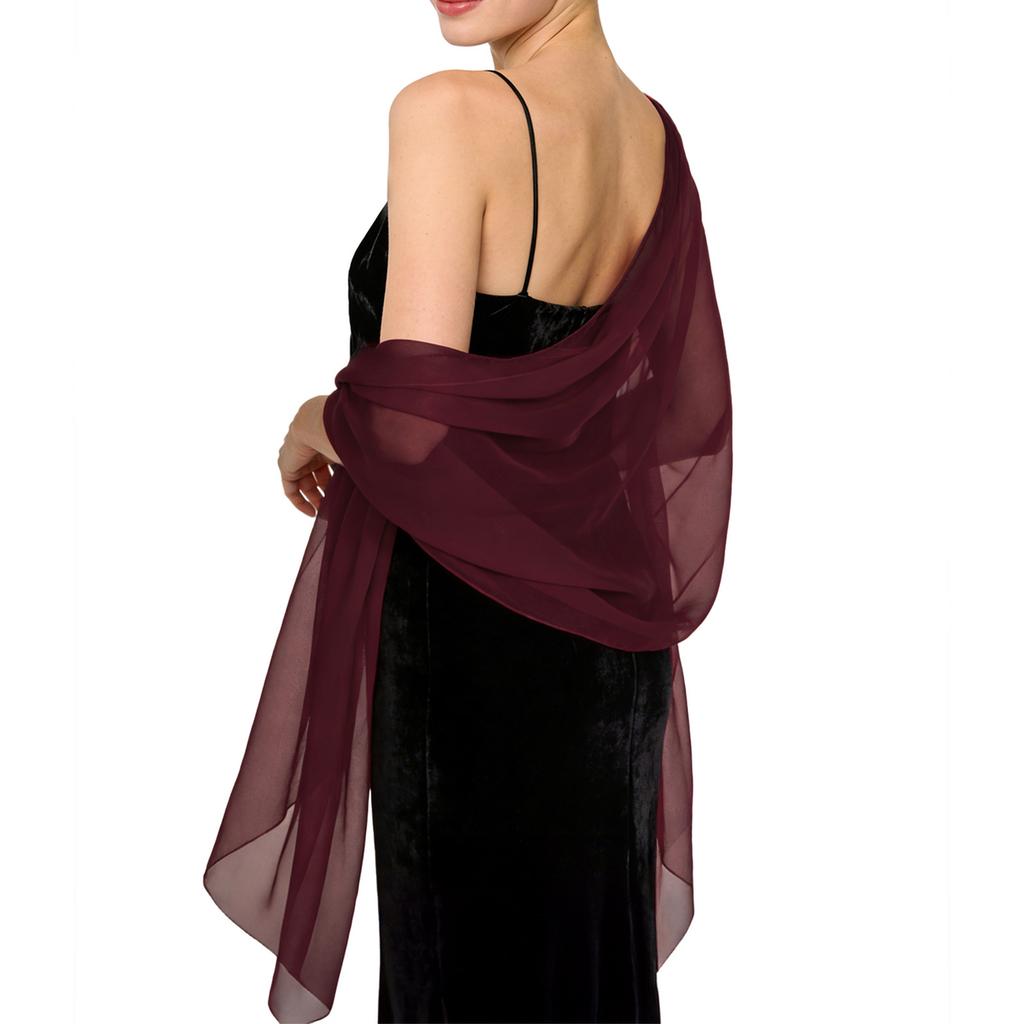 Damen-Abendschal Leichter durchsichtiger Wickelschal für formelle Party Hochzeit Abschlussball Accessoire Elegantes Design Weicher Stoff