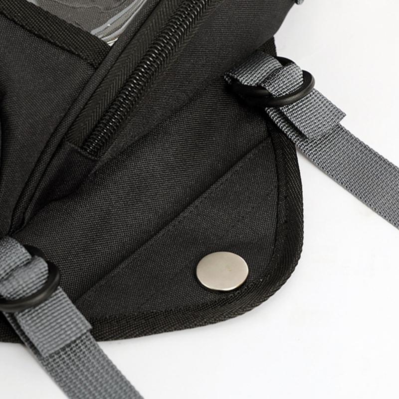 Waterproof Motorcycle Fuel Tank Bag With Touch Control Phone Pocket And Reflective Safety Strap for Night Riding