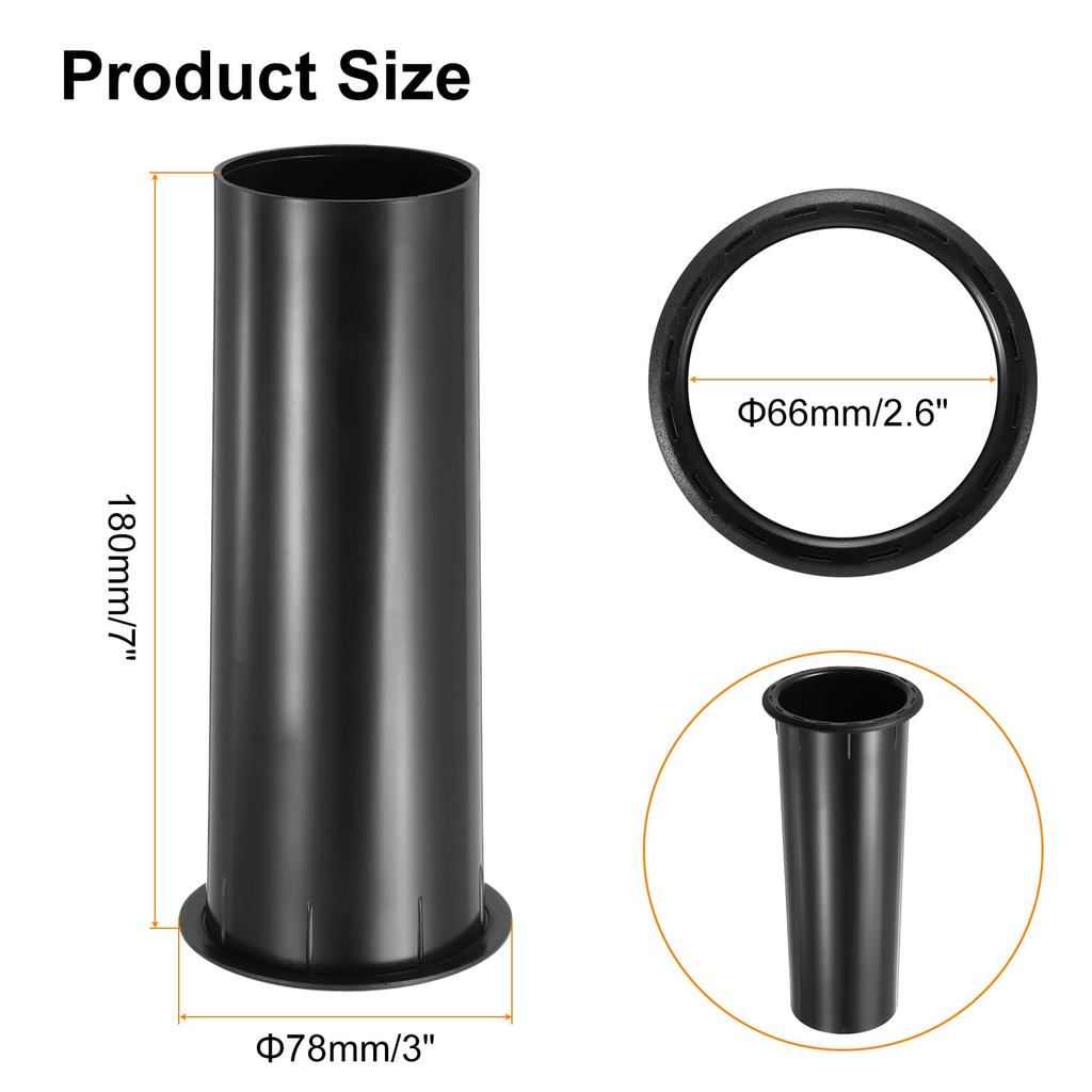 uxcell 5pcs Speaker Cabinet Port x Speaker Port Tubes for Bass Bass DIY Speaker Bass Enhancement Tubes, 2.6 7" Reflex, Woofer, Projects,