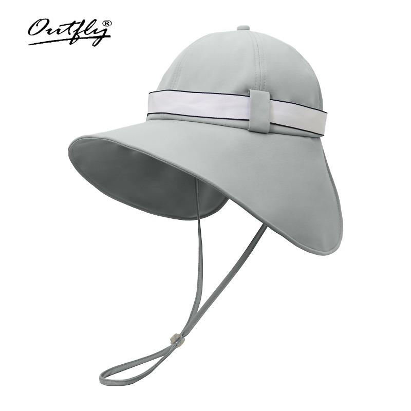 New Sunscreen Cool Bucket Hat Women's Summer UV Protection Big Brim Show Face Small Splash-proof Outdoor