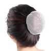 5Pcs Hair Net Rhinestone Decor Invisible Elastic Edge Hollow See-through Hair Fixing Anti-slip Ballet Dance
