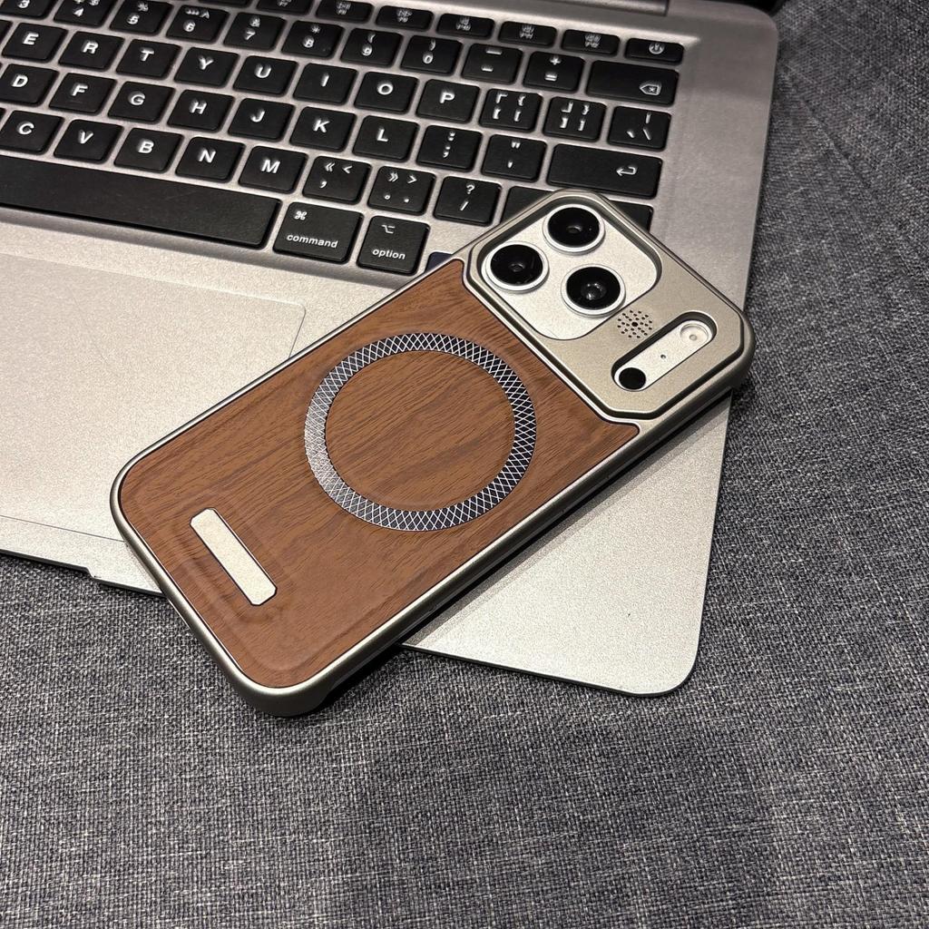 Hot Sale Poplar Wood Case for Apple 12 Pro Max with 16 Pro Max Borderless Heat Dissipation
