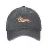 Corgi Chasing Hisher Pickleball On Red Baseball Cap Golf Cap Luxury Brand Hats for Unisex Western Hat Unisex Womens