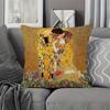 Pillow Cover Art Print Vintage Golden Aesthetic Cushion Case For Sofa Bed Couch Boho Home Decor