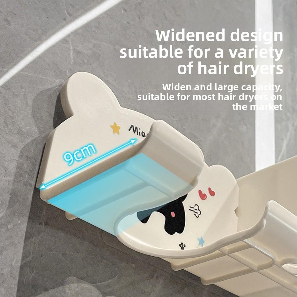 Waterproof Hair Dryer Storage Rack Cartoon Bathroom Storage Bracket  Home Organization