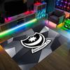 Portsmouth FC Design Kristall-Samt-Teppich Gemütlich Nicht?Rutschfester Teppich mit Aufdruck für Schlafzimmer Wohnzimmer Eingang