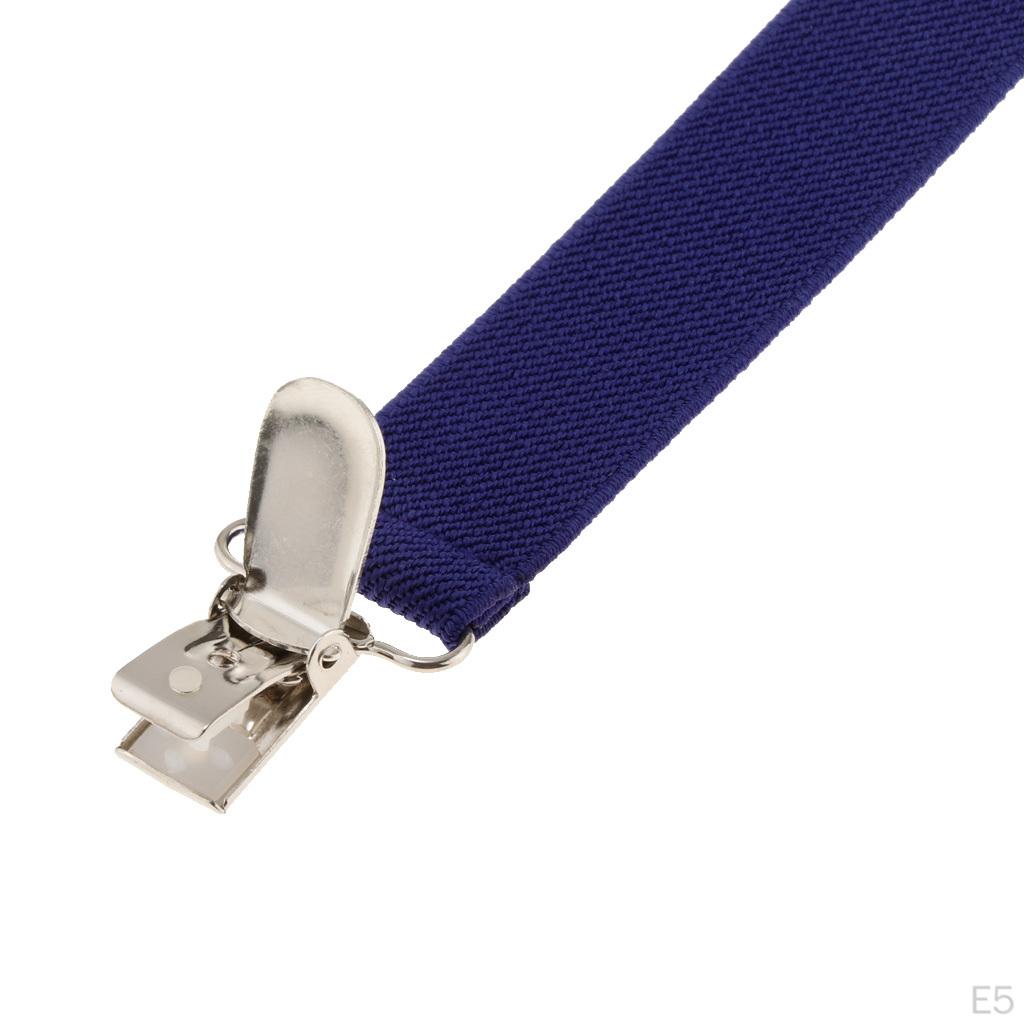 For Men 3 Clips Wide Y Back Elastic Suspenders Strong Metal