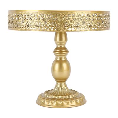 Supporto per dolci dorato, design in pizzo, facile da montare, espositore rotondo per dolci per feste L