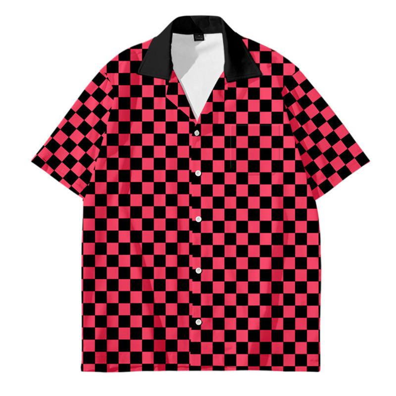 Mens Designer Clothes Black And White Dot 3d Print Shirts Summer Travel Hawaii Beach Hawaiian Harajuku