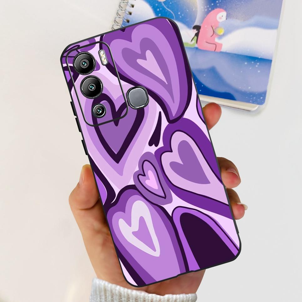 For Infinix Hot 12i Case Hot 12 12Play Cute Fashion Soft Silicone Back Cover For Infinix Hot12 Hot 12 Play NFC Phone Bumper Etui