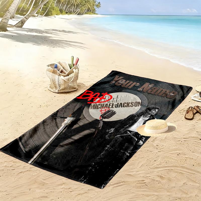 Name Custom King Jackson Print Beach Towel, Large Soft Quick Dry Towel for Beach Camping Swimming
