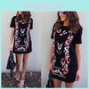 Summer Fashion Women Printed Shortsleeve Long Tshirt With Casual Round Neck For Comfortable Wear