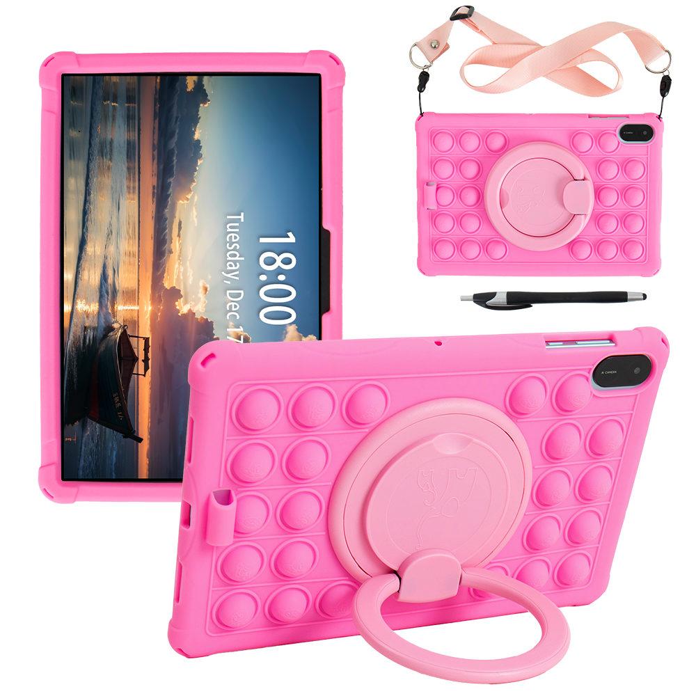 For Honor Pad X8A Case, Bubble Pop Rotating Soft Silicone Case For Honor Pad X9 X8A 11 inch Kids Safe Tablet Stand Cover