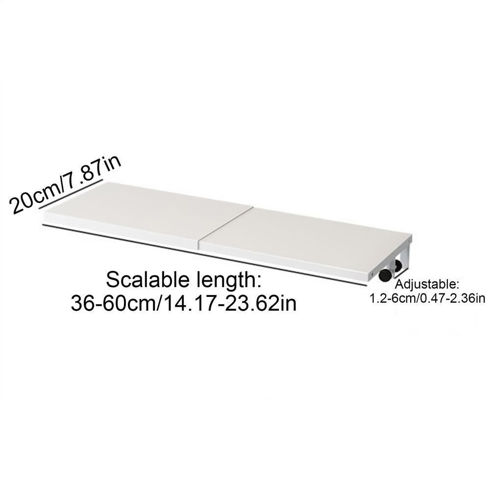 

Bedside Shelf For Dorm Bed Telescopic Clip On Nightstand Tray Carbon Steel Space-Saving Tray For School Apartment Dorm Teen белый