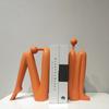 Modernes minimalistisches abstraktes Charakter-Buchstützen-Ornament Harzmodell Orange Yoga-Mann Skulptur Geschenk Kunsthandwerk Heimdekoration