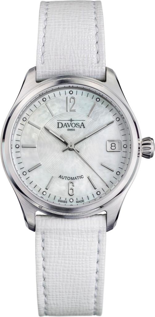 Davosa Newton Lady Auto Automatic Watch with Date Swiss-Made Display, White, 166.190.11